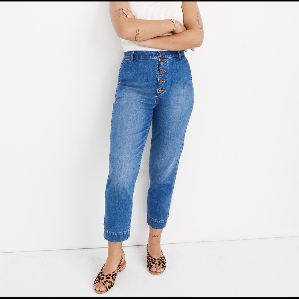 Madewell Button Front Tapered Jean